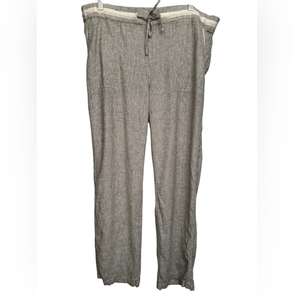 Caslon Striped Linen Blend Drawstring Pants